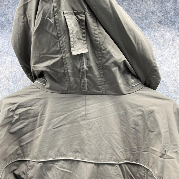 LL bean Jacket Men Large Green Sweater Outdoors Polyester Full Zip Parka Nylon - Picture 12 of 14